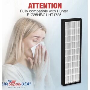 LifeSupplyUSA HEPA and Charcoal Filter Replacement (2-in-1) Compatible with